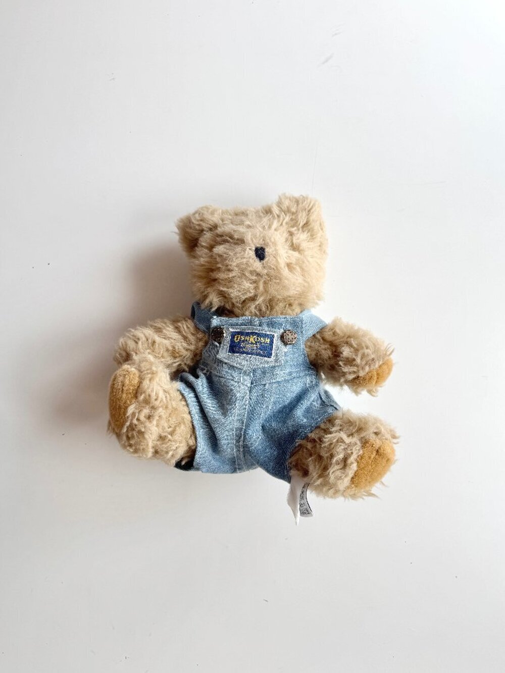 Vintage 1993 OSHKOSH B'GOSH Denim Overalls Teddy Bear Stuffed Animal